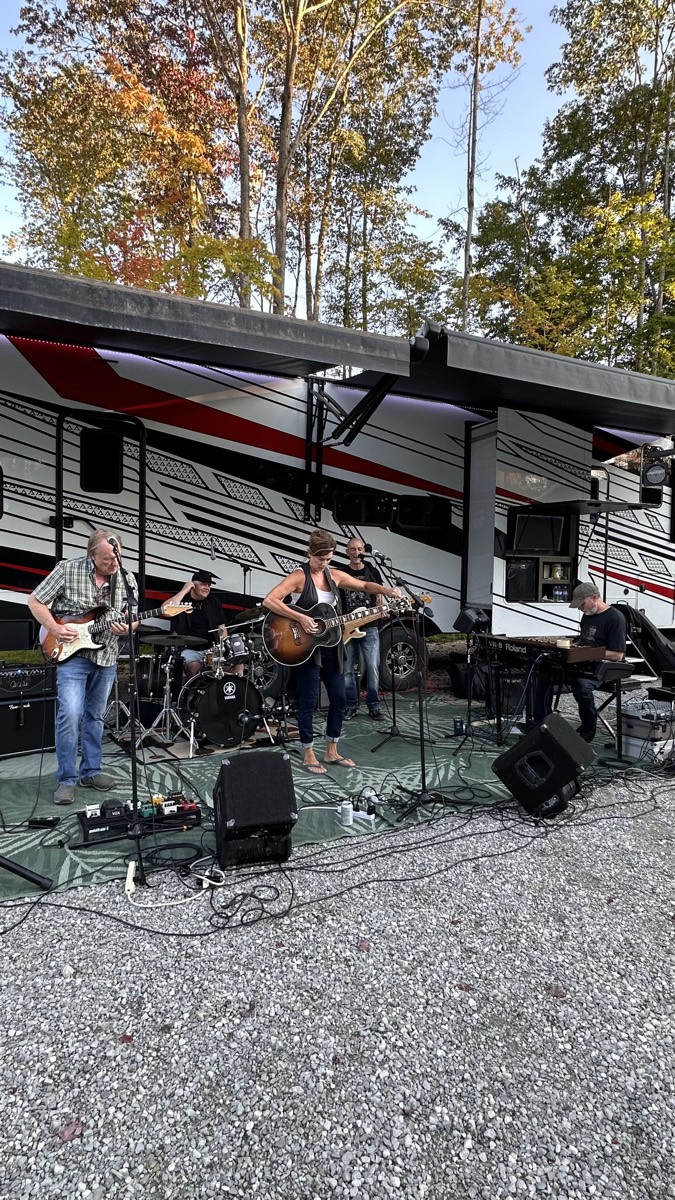 Karla Crawford Music performing an outdoor set